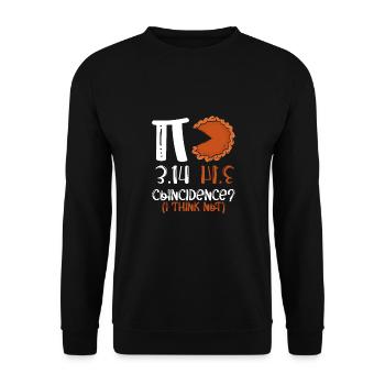 Pi est comme un gâteau - Sweat-shirt Unisexe - noir - Devant - Alina (178cm) & Michal (187cm)