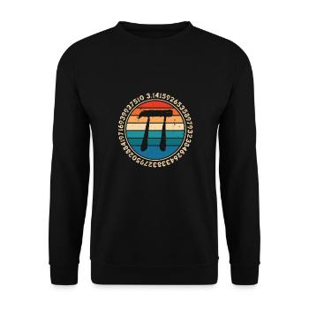 Nombres Pi dans un cercle - Sweat-shirt Unisexe - noir - Devant - Alina (178cm) & Michal (187cm)