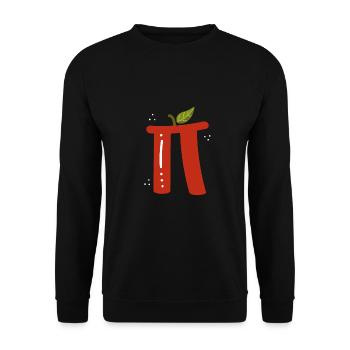 Pi comme une pomme rouge - Sweat-shirt Unisexe - noir - Devant - Alina (178cm) & Michal (187cm)