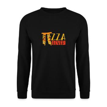 Lovers of mathematical pizza - Unisex Sweatshirt - black - Front - Alina (178cm) & Michal (187cm)