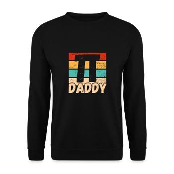 Pi Papa le jour de la fête des pères - Sweat-shirt Unisexe - noir - Devant - Alina (178cm) & Michal (187cm)