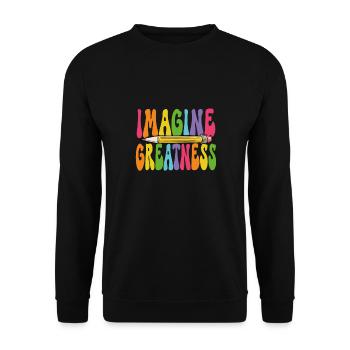 Stell Dir Größe Vor - Unisex Pullover - Schwarz - Vorne - Alina (178cm) & Michal (187cm)