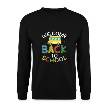Schoolchild back to school - Unisex Sweatshirt - black - Front - Alina (178cm) & Michal (187cm)