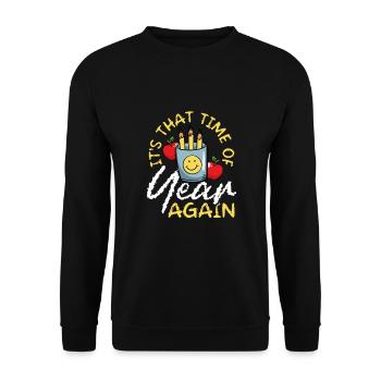 Back to school - Unisex Sweatshirt - black - Front - Alina (178cm) & Michal (187cm)