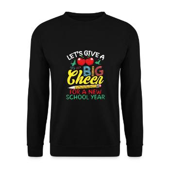 Big cheers for a new school year - Unisex Sweatshirt - black - Front - Alina (178cm) & Michal (187cm)