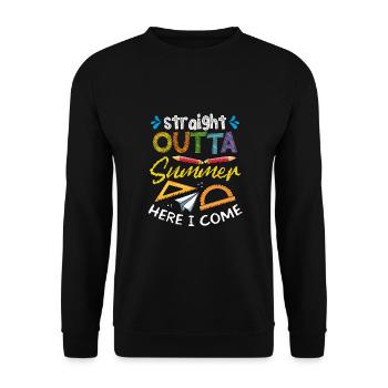 I come straight from the summer - Unisex Sweatshirt - black - Front - Alina (178cm) & Michal (187cm)