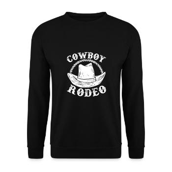 Cowboy-texas-rodeo - Unisex Pullover - Schwarz - Vorne - Alina (178cm) & Michal (187cm)