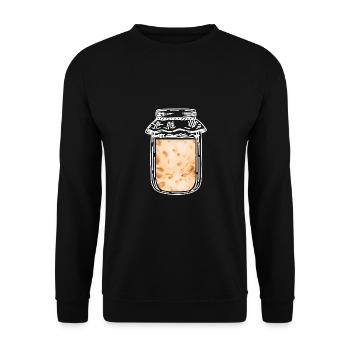 Sourdough in a jar - Unisex Sweatshirt - black - Front - Alina (178cm) & Michal (187cm)