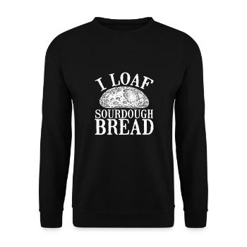 I praise sourdough bread - Unisex Sweatshirt - black - Front - Alina (178cm) & Michal (187cm)