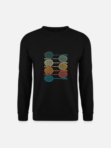 Bunte Badmintonschläger - Unisex Pullover - Schwarz