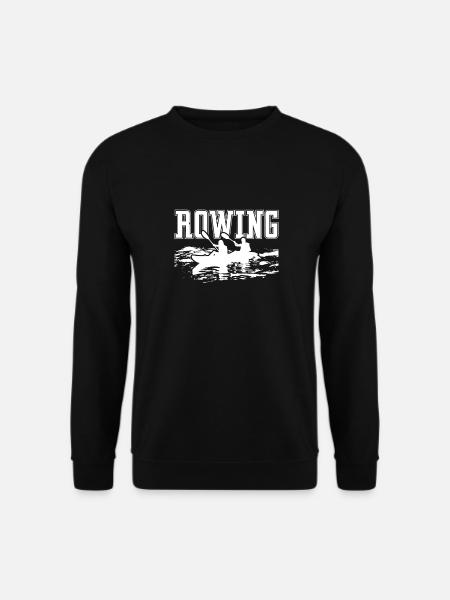 Rowing team in canoe - Unisex Sweatshirt - black