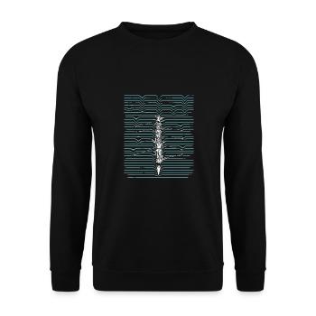 Welle Der Rudermannschaft - Unisex Pullover - Schwarz - Vorne - Alina (178cm) & Michal (187cm)