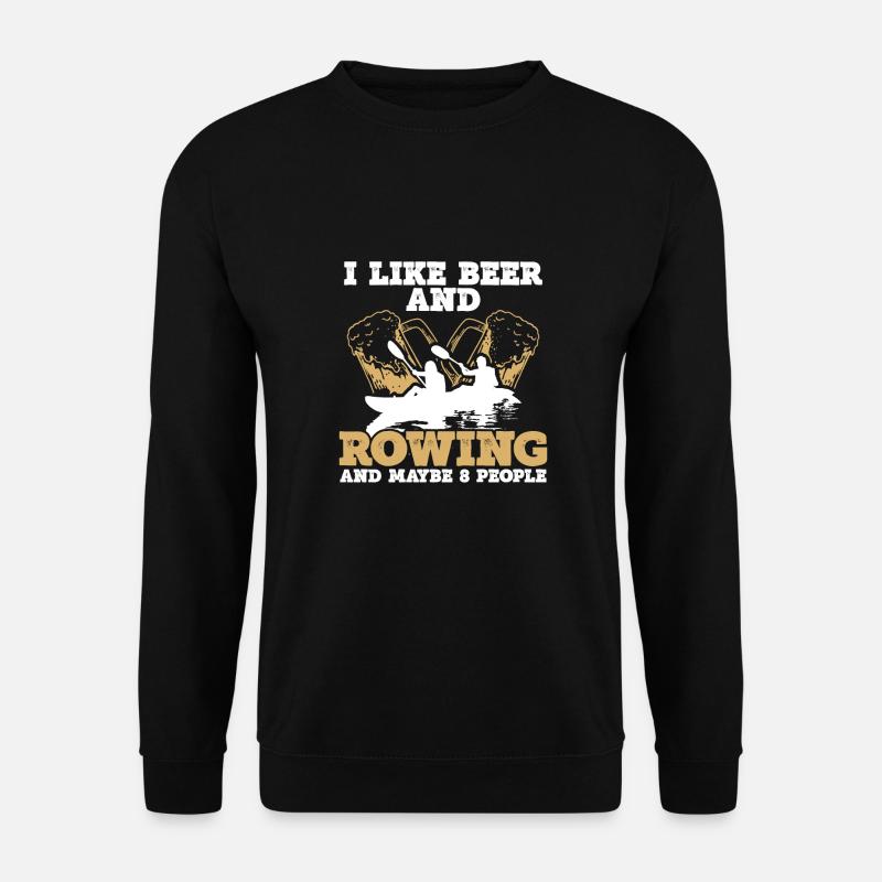 Ich Mag Bier Und Rudern - Unisex Pullover - Schwarz