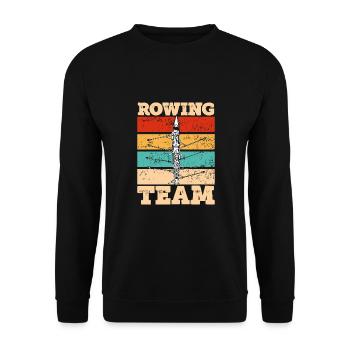 Colorful rowing team - Unisex Sweatshirt - black - Front - Alina (178cm) & Michal (187cm)