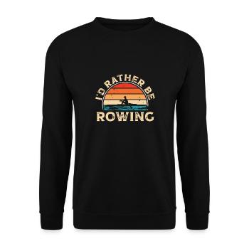 I prefer rowing - Unisex Sweatshirt - black - Front - Alina (178cm) & Michal (187cm)