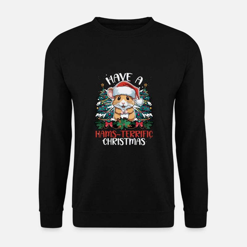Hamster Grandiose Weihnachten - Unisex Pullover - Schwarz