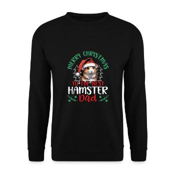 Joyeux papa hamster de Noël - Sweat-shirt Unisexe - noir - Devant - Alina (178cm) & Michal (187cm)