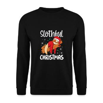Träge Weihnachten - Unisex Pullover - Schwarz - Vorne - Alina (178cm) & Michal (187cm)