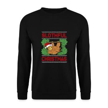 Hässliche, Träge Weihnachten - Unisex Pullover - Schwarz - Vorne - Alina (178cm) & Michal (187cm)