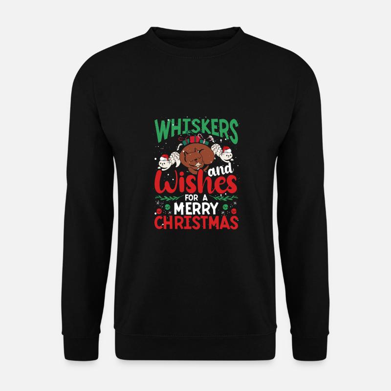 Schnurrhaare Und Wünsche - Unisex Pullover - Schwarz