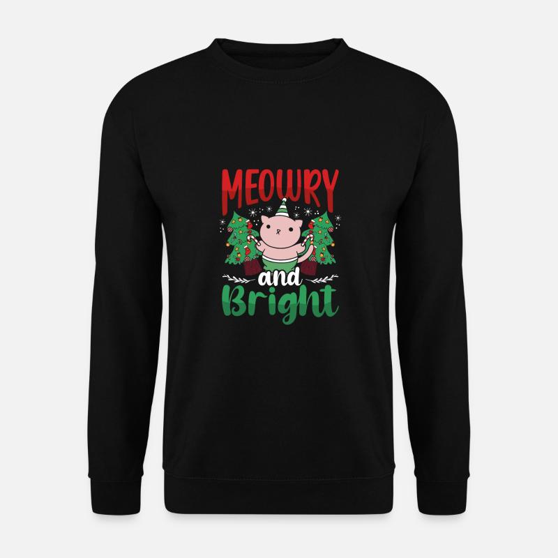 Meowy Catmas - Unisex Sweatshirt - black