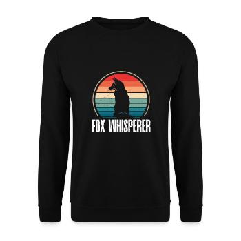 Fox Whisperer - Unisex Sweatshirt - black - Front - Alina (178cm) & Michal (187cm)