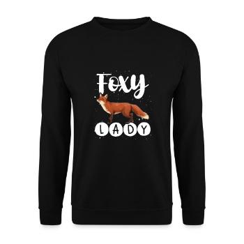 Foxy lady - Unisex Sweatshirt - black - Front - Alina (178cm) & Michal (187cm)