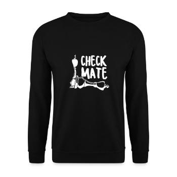Checkmate King - Unisex Sweatshirt - black - Front - Alina (178cm) & Michal (187cm)