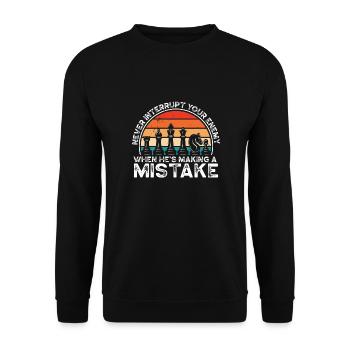 N’interrompez jamais votre ennemi - Sweat-shirt Unisexe - noir - Devant - Alina (178cm) & Michal (187cm)