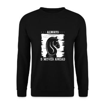 Le chevalier a trois coups d’avance - Sweat-shirt Unisexe - noir - Devant - Alina (178cm) & Michal (187cm)