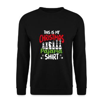 Das Ist Mein Weihnachtspyjama shirt - Unisex Pullover - Schwarz - Vorne - Alina (178cm) & Michal (187cm)