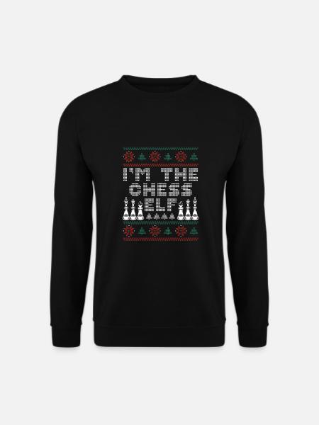 I'm the chess elf - Unisex Sweatshirt - black