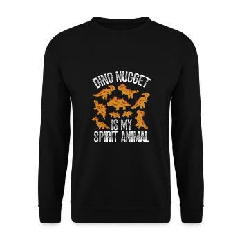 Dino nuggets Sind Mein Krafttier - Unisex Pullover - Schwarz - Vorne - Alina (178cm) & Michal (187cm)