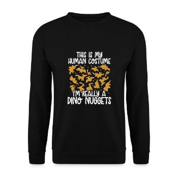 Ich Bin Wirklich Ein Dino nugget - Unisex Pullover - Schwarz - Vorne - Alina (178cm) & Michal (187cm)