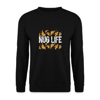 Dino Nug Life - Unisex Pullover - Schwarz - Vorne - Alina (178cm) & Michal (187cm)