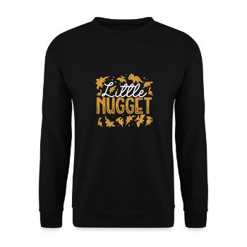Kleines Dino nugget - Unisex Pullover - Schwarz - Vorne - Alina (178cm) & Michal (187cm)