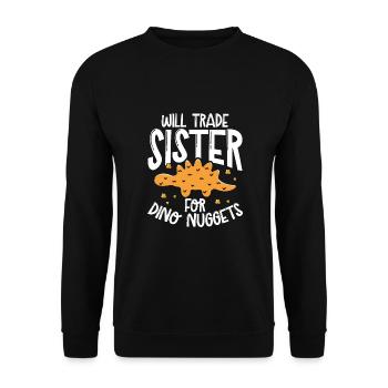 Échangez votre sœur contre des pépites - Sweat-shirt Unisexe - noir - Devant - Alina (178cm) & Michal (187cm)