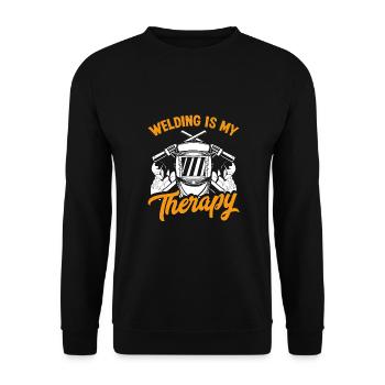 La soudure est ma thérapie - Sweat-shirt Unisexe - noir - Devant - Alina (178cm) & Michal (187cm)