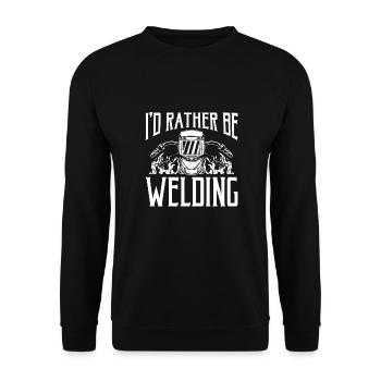 Je préfère souder le casque - Sweat-shirt Unisexe - noir - Devant - Alina (178cm) & Michal (187cm)
