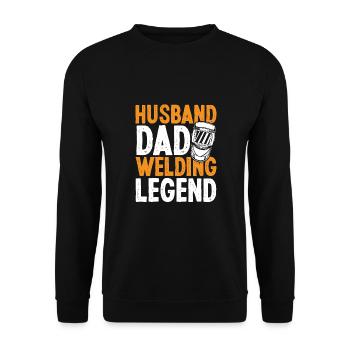Mari Papa Légende de la soudure - Sweat-shirt Unisexe - noir - Devant - Alina (178cm) & Michal (187cm)