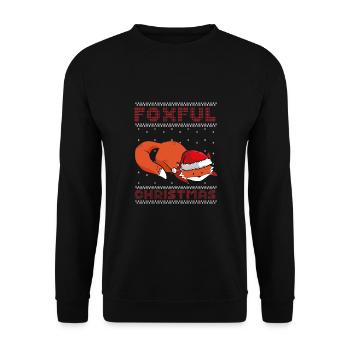 Foxy Christmas - Unisex Sweatshirt - black - Front - Alina (178cm) & Michal (187cm)