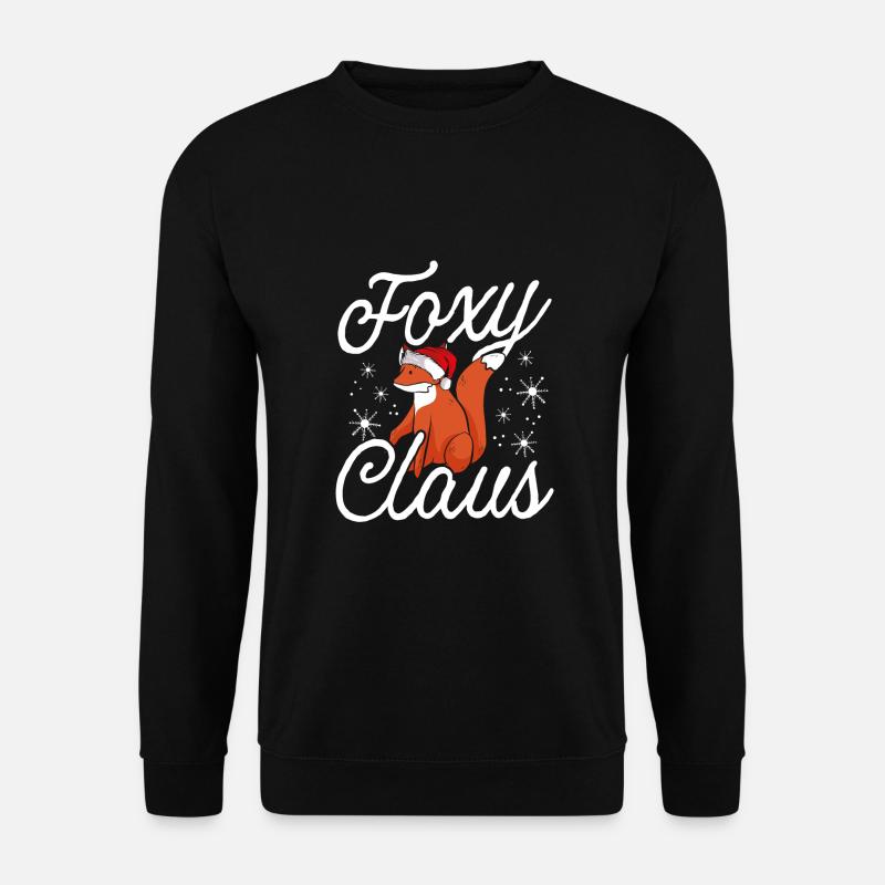 Fuchsiger Weihnachtsmann - Unisex Pullover - Schwarz