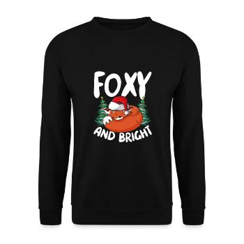 Fuchs Und Hell - Unisex Pullover - Schwarz - Vorne - Alina (178cm) & Michal (187cm)