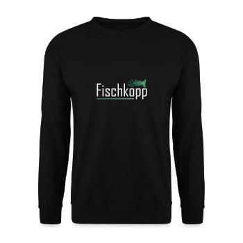 Fischkopp Fischkopf Nordsee Ostsee Ostfriese - Unisex Pullover - Schwarz - Vorne - Alina (178cm) & Michal (187cm)