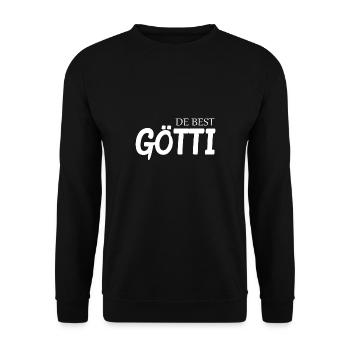 De Best Götti Taufgötti - Unisex Pullover - Schwarz - Vorne - Alina (178cm) & Michal (187cm)
