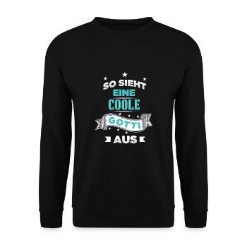 So Voit Une Cool Gotti Aus Taufgotti Firmgotti - Sweat-shirt Unisexe - noir - Devant - Alina (178cm) & Michal (187cm)