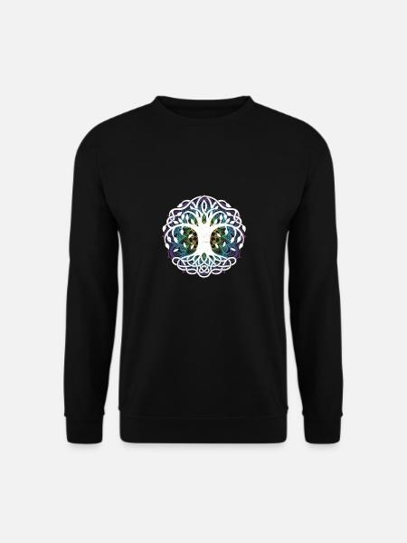 Lebensbaum Lebensblume Blume Des Lebens - Unisex Pullover - Schwarz