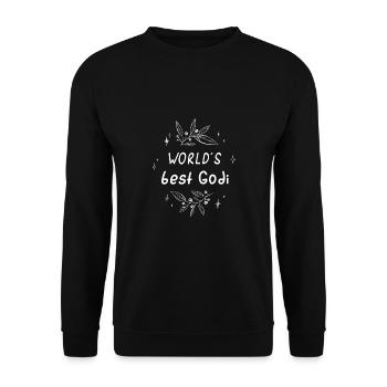 Worlds Best Godi Firmgodi Taufgodi Godi Fragen - Unisex Pullover - Schwarz - Vorne - Alina (178cm) & Michal (187cm)