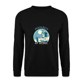 Poolboy At Work Pool Pool Jungs - Unisex Pullover - Schwarz - Vorne - Alina (178cm) & Michal (187cm)