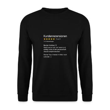 Kellner Bester Kellner Bedienung Oberkellner - Unisex Pullover - Schwarz - Vorne - Alina (178cm) & Michal (187cm)